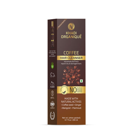 Khadi Organique Coffee Hair Cleanser/Shampoo - SLS And Paraben Free-200 ml