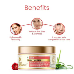 Rose & aloe vera night cream benefits