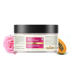 Rose & papaya face scrub for oily skin
