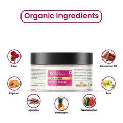 Rose & papaya face scrub ingredients