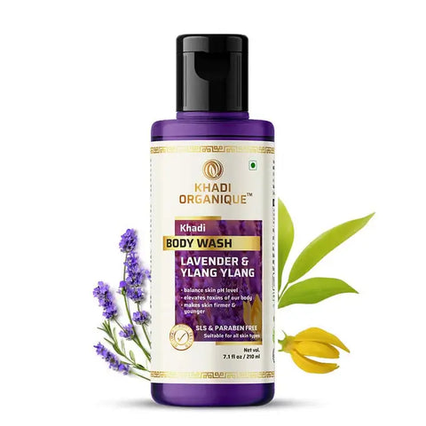 khadi lavender and ylang-ylang body wash