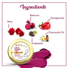 khadi organique beetroot lip and cheek tint ingredients