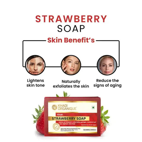 khadi strawberry soap benefits